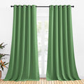 NICETOWN Blackout Curtain Panels for Bedroom, 2 Panels, W70 x L95-inch, Forest Green, Thermal Insulated Grommet Top Blackout Draperies and Drapes for Basement