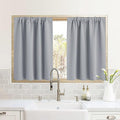 RYB HOME RV Curtains for Camper Windows, Mini Small Thermal Insulated Sunlight Heat Blocking Blackout Privacy Portable Curtains for Travel Trailer, Width 34 by Length 24, Silver Grey, 2 Panels