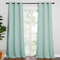 NICETOWN Patio Glass Door Panels - Blackout Curtains for Bedroom/Living Room, Privacy Panel Drapes for Dining and Guest Room (Aqua, 42 inches Wide x 90 inches Long, 1 Pair)