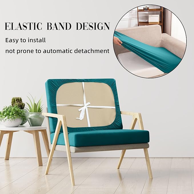 Outdoor Cushion Covers Set,12PCS Patio Furniture Couch Seat Slipcovers, Replacement for Sofa Sectional Chair(Cover，Only)