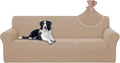 U-NICE HOME 4 Seater Stretch Couch Cover Sofa Cover Washable Sofa Slipcover Furniture Protector for 3 Cushion Couch Sofa Pet Friendly, Camel