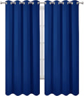 LEMOMO Blackout Curtains 66 x 95 inch/Royal Blue Curtains Set of 2 Panels/Thermal Insulated Room Darkening Bedroom Curtains