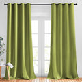 NICETOWN Room Darkening Window Panels - (52 inches Width, Fresh Green, Double Pieces) Holiday Decor Thermal Insulated Curtains 120 inches Length for Kids Bedroom