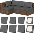 8Pcs Stretch Patio Cushion Covers, Outdoor Couch & Sofa Replacement Slipcovers for Patio Furniture Cushion Covers, Washable Reusable Furniture Protector