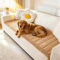 Couch Cover for Dogs Washable, Fuzzy Pet Couch Covers for 3 Cushion Sofa Pet Friendly, Non Slip Sofa Cover (Light Brown, 27.6" x 82.7"/70 x 210cm)
