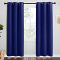 NICETOWN Navy Blue Blackout Curtains 78 inches Length for Bedroom, 2 Panels, 42" Wide, Thermal Insulated Decoration Drapes for Office Window