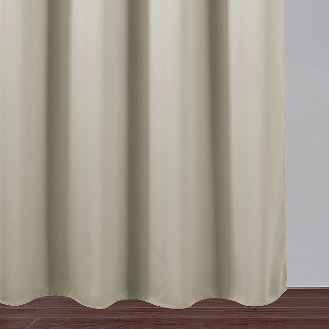 LEMOMO Light Beige Thermal Blackout Curtains/52 x 63 Inch/Set of 2 Panels Room Darkening Curtains