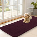 OLANLY Dog Door Mat for Muddy Paws 47x20, Absorbs Moisture and Dirt, Absorbent Non-Slip Washable Doormat, Quick Dry Chenille Mud Mat for Dogs, Entry Indoor Entryway Carpet for Inside Floor, Russet