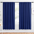 NICETOWN 2 Panels Blackout Curtains, Rod Pocket Window Curtains Room Darkning Drapes for Bedroom/Living Room, Thermal Insulated Solid Draperies for Home Office/Study, 62 by 72-Inch, Royal Blue