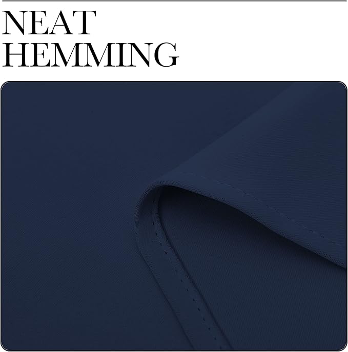 NICETOWN Blackout Curtain Panels for Bedroom, Navy, 2 Panels, W29 x L36-inch, Thermal Insulated Grommet Top Blackout Draperies and Drapes for Basement