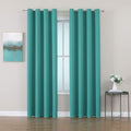 ChrisDowa Room Darkening Curtains 120 Inches Long 2 Panels Set for Living Room, Grommet Thermal Insulated Blackout Curtains for Bedroom (Teal, 52 x 120 Inch)
