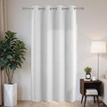 Joydeco Blackout Patio Sliding Door Curtains 84 Inches Long, Grommet Privacy Room Divider Curtains, Extra Wide Thermal Blackout Drapes for Bedroom Living Room (Greyish White, 60Wx84L, 1 Panel)