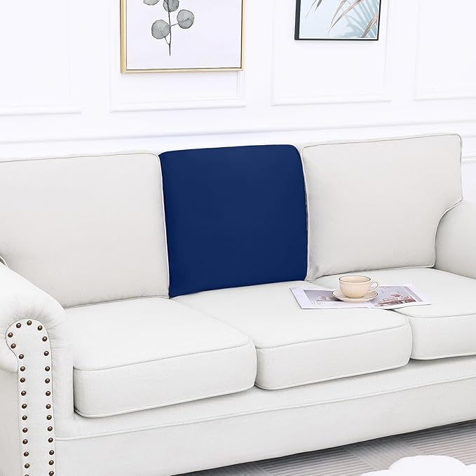 Smiry Printed Couch Cushion Covers, Stretch Soft Couch Covers for Sofa, Washable Non-Slip Sofa Slipcover Furniture Protector for Indoor and Outdoor (Backrest M, Navy)