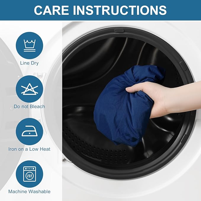 Smiry Printed Couch Cushion Covers, Stretch Soft Couch Covers for Sofa, Washable Non-Slip Sofa Slipcover Furniture Protector for Indoor and Outdoor (2 Pack, Navy)