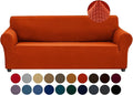 Joccun Stretch Couch Cover Slipcovers, 1-Piece Sofa Covers for 3 Cushion Couch Spandex Jacquard Washable Furniture Protector Cover for Living Room,Kids,Pets(Sofa,Pureed Pumpkin)