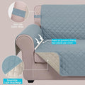 Loveseat Sofa Cover Reversible Couch Covers – Light, Loveseat Small