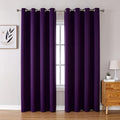 ChrisDowa Blackout Curtains 108 Inches Long 2 Panels Set for Living Room, Grommet Thermal Insulated Room Darkening Curtains for Bedroom (Royal Purple, 52 x 108 Inch)