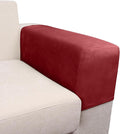 Couch Arm Covers 2 Pcs Sofa Armrest Covers Stretch Couch,Armrest Cover for Chairs Scratch-Resistant Sofa Arm Cover Armchair Slipcovers,Christmas Red