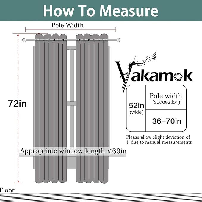 Yakamok Burnt Orange Blackout Curtains-Room Darkening Orange Thermal Insulated Grommet Set of 2 Panels for Bedroom Living Room, 52W x 72L, 2 Drapes