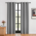NICETOWN Room Darkening Curtains for Living Room, Silver Grey, W34 x L80, 2 Panels, Easy Care Solid Thermal Insulated Grommet Light Blocking Vertical Drapes for Bedroom
