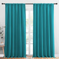 NICETOWN 2 Panels Blackout Curtains, Rod Pocket Thermal Insulated Drapess for Bedroom, Privacy Protection Easy-Care Heavy Duty Curtains for Living Room/Dining Room, W70 x L95 inches, Peacock Blue