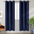 BGment Blackout Curtains for Bedroom - Grommet Thermal Insulated Room Darkening Curtains for Living Room, Set of 2 Panels (38 x 84 Inch, Navy Blue)