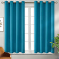 BGment Blackout Curtains - Grommet Thermal Insulated Room Darkening Bedroom and Living Room Curtains, Set of 2 Panels (52 x 54 Inch, Peacock Blue)