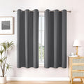 ChrisDowa Blackout Curtains 54 inches Long for Bedroom - 2 Panels Set Grommet Thermal Insulated Room Darkening Curtains for Living Room (Grey, 38 x 54 Inch)