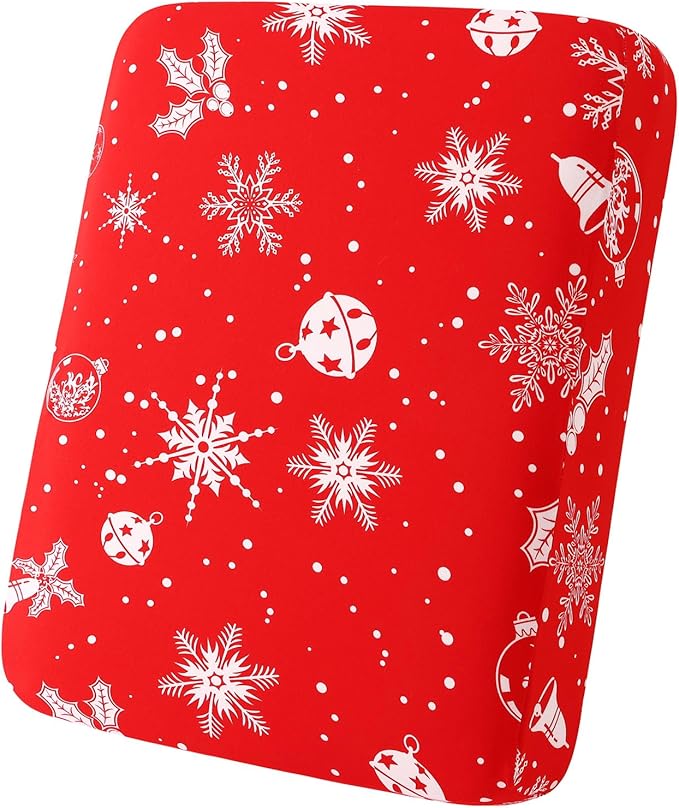 hyha Printed Couch Cushion Covers, Floral Sofa Covers Washable for Cushion Couch, Stretch Pattern Outdoor Cushion Covers for Patio Furniture with Elastic Bottom(Small, Snowflake Bell)