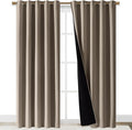 NICETOWN Taupe Full Shade Curtain Panels, Pair of Energy Smart & Noise Blocking Out Blackout Drapes for Dining Room Window, Thermal Insulated Guest Room Lined Window Dressing(Taupe, 70 x 84 inch)