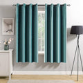 MIULEE 2 Panels Blackout Velvet Curtains Solid Soft Grommet Teal Curtains Thermal Insulated Soundproof Room Darkening Curtains/Drapes/Panels for Living Room Bedroom 52 x 63 Inch