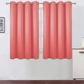 LEMOMO Coral Blackout Curtains 52 x 54 Inch Length/Set of 2 Curtain Panels/Thermal Insulated Room Darkening Blackout Curtains for Bedroom