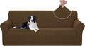 U-NICE HOME Stretch Couch Cover Sofa Cover Washable Sofa Slipcover Furniture Protector for 3 Cushion Couch Sofa Pet Friendly(Sofa, Brown)