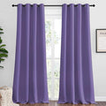 NICETOWN Lilac Purple Blackout Curtains 120" Long for Office, Dining, Guest Room, 55" Wide, 2 Pieces, Sound Reducing Heat and Cold Block Curtain Panels for Modern Decorative