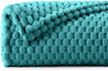 BEDELITE Fleece Blanket - 3D Jacquard Decorative Teal Throw Blankets for Couch & Bed, Soft and Cozy Warm Plush Fluffy Blanket All Seasons Suitable, 50x70Inches
