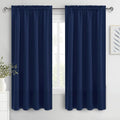 DWCN Blackout Curtains 72 Inch Length for Bedroom 2 Panels Set, Room Darkening Insulated Thermal Drapes for Living Room, Rod Pocket Window Treatment Curtain Panels (W42 x L72 Inch, Navy Blue)