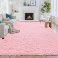 8x10 Area Rug for Living Room: Soft Fluffy Shag Pink Rugs for Bedroom, Non-Slip Large Fuzzy Plush Rug Indoor Floor Carpet for Nursery Kids Boys Girls Room, Dorms, Playroom, Modern Home Decor