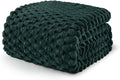 Exclusivo Mezcla Fleece King Blanket for Bed, Extra Large Fuzzy Forest Green Bed Blankets, Soft Cozy Plush Sofa Throws for All Seasons, 90x104 Inches