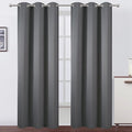 LEMOMO Frost Grey Thermal Blackout Curtains/42 x 95 Inch/Set of 2 Panels Room Darkening Curtains for Bedroom