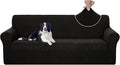 U-NICE HOME Stretch Couch Cover Sofa Cover Sofa Slipcover Furniture Protector for 3 Cushion Couch Sofa Pet Friendly(Sofa, Black)