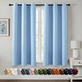 MIULEE Sky Blue Blackout Curtains for Bedroom Living Room 54 Inches Long 2 Panels, Thermal Insulated Room Darkening Drapes Solid Grommet Noise Reduction Light Blocking Window Treatments 40x54 Inch