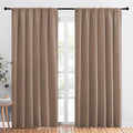 NICETOWN Room Darkening Curtains for Bedroom, Cappuccino, Set of 2 Panels, 62 x 84 Inch, Triple Weave Home Decoration Thermal Insulated Solid Drapes for Patio Door