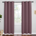 NICETOWN Dry Rose Room Darkening Curtains for Kitchen, Set of 2, 42 inches Wide by 78 inches Long, Window Treatment Thermal Insulated Solid Grommet Room Darkening Curtains/Drapes for Bedroom