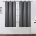 LEMOMO Grey Blackout Curtains 42 x 63 Inch Length/Set of 2 Curtain Panels/Thermal Insulated Room Darkening Blackout Curtains for Bedroom
