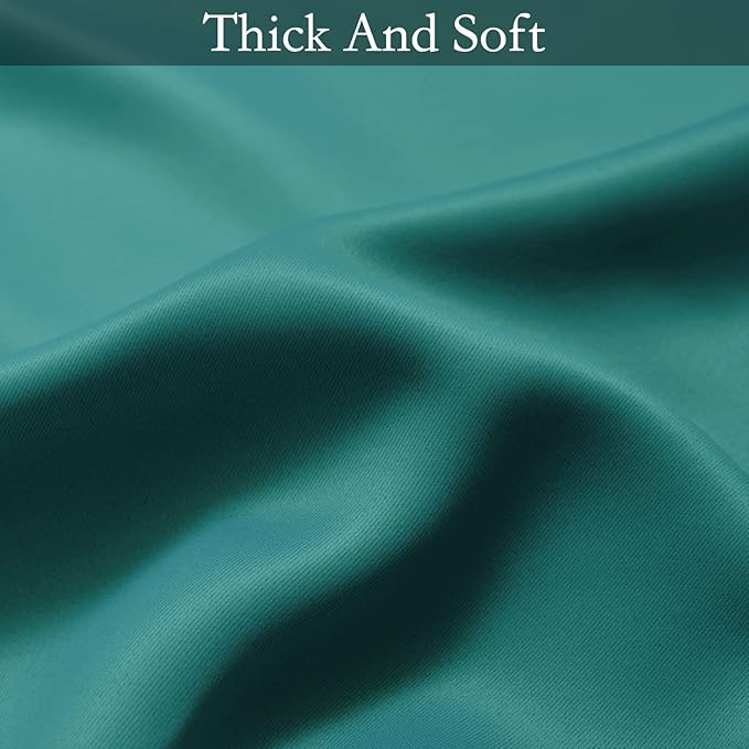 SimpleHome Ombre Room Darkening Curtains 82 inches Length for Bedroom,Grommet Gradient Light Blocking Teal Window Curtains for Living Room,2 Panels, 52x82 inches