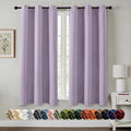 MIULEE Lilac Blackout Curtains for Bedroom Living Room 63 Inches Long 2 Panels, Thermal Insulated Room Darkening Drapes Solid Grommet Noise Reduction Light Blocking Window Treatments 40x63 Inch