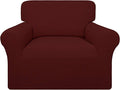 Easy-Going 100% Waterproof Chair Couch Cover, Dual Waterproof Sofa Cover, Stretch Jacquard Sofa Slipcover, Leakproof Furniture Protector for Kids, Pets, Dog and Cat (Chair, Wine)