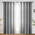 SimpleHome Ombre Room Darkening Curtains for Bedroom, Gradient Grey to Grey White Light Blocking Thermal Insulated Grommet Window Curtain/Drapes for Living Room,2 Panels, 70x84 inches Length