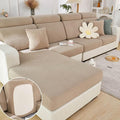 Sofa Covers Couch Covers for Sofa Pet Friendly Couch Cushion Covers Universal Sofa Covers Washable Stretch Slipcovers for Sectional Sofa (Texture Light Coffee, 3 Seats + Chaise Cover)