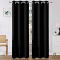 Joydeco Blackout Curtains 108 Inches Long 2 Panels Set, Thermal Insulated Long Curtains& Drapes 2 Burg, Room Darkening Drapes for Bedroom Living Room Window (Black, W37 x L108 Inch)